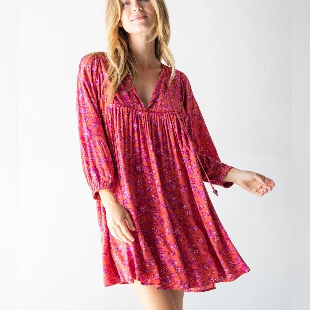 Natural Life Rose Mini Dress EUC sz M